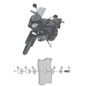 GIVI D3101KIT SUZUKI DL 650 V-STROM (11-16) RÜZGAR SİPERLİK BAĞLANTISI