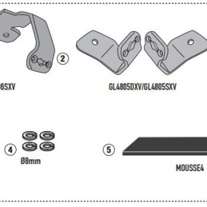 KAPPA 1192KITK HONDA NC 750 X (21-25) YAN ÇANTA TAŞIYICI BAĞLANTI