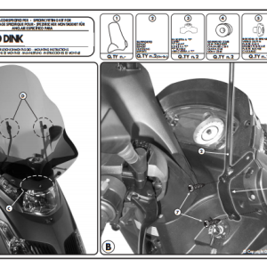 KAPPA D292KITK KYMCO DINK 50-125-200 (06-16) RÜZGAR SİPERLİK BAĞLANTISI