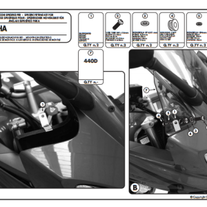 KAPPA D440KITK YAMAHA FZ6 600 FAZER S2 (07-11) RÜZGAR SİPERLİK BAĞLANTISI