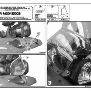 KAPPA D333KITK BMW F650GS - F800GS (08-17) RÜZGAR SİPERLİK BAĞLANTISI