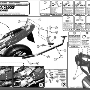 KAPPA KZ258 HONDA 600 HORNET (03-06) ARKA ÇANTA TAŞIYICI