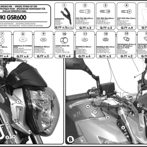GIVI A167A SUZUKI GSR 600 (06-07) RÜZGAR SİPERLİK BAĞLANTISI