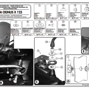 GIVI A283A YAMAHA CIGNUS X125 RÜZGAR SİPERLİK BAĞLANTISI