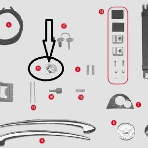 GIVI Z389 ÇANTA KİLİT MEKANİZMASI TUTUCU SAC E21