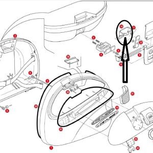 GIVI Z312 ÇANTA TABLA DÜĞMESİ MONTAJ SACI E26-E29-E300-E30-E33-E41-E42-E360-E280-E46-E460