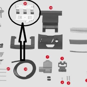 GIVI Z287 ÇANTA KİLİT MEKANİZMASI MONTAJ SACI E35