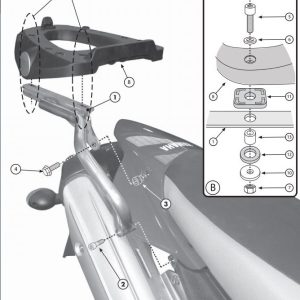 GIVI SR365M YAMAHA XT 660 R - XT 660 X (07-16) ARKA ÇANTA TAŞIYICI