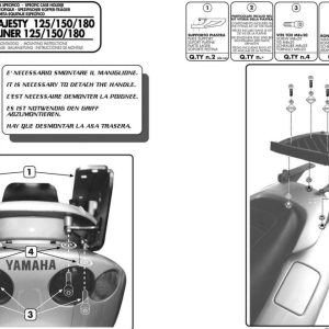 GIVI SR46M YAMAHA MAJESTY 125-150-180 (01-11) ARKA ÇANTA TAŞIYICI