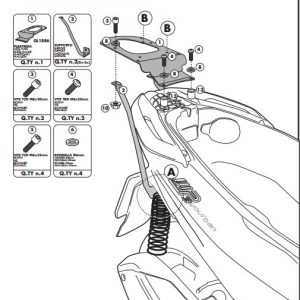 GIVI SR5600 PIAGGIO MP3 YOURBAN 125-300 (11-18) ARKA ÇANTA TAŞIYICI