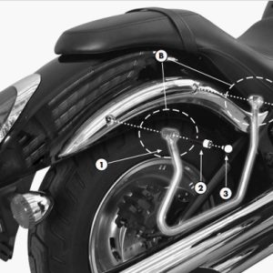 GIVI T264 KAWASAKI VN 900 CUSTOM - CLASSIC (06-14) YAN KUMAŞ ÇANTA TAŞIYICI