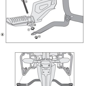 KAPPA KL4114 KAWASAKI VERSYS 650 (15-22) YAN ÇANTA TAŞIYICI