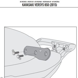 GIVI 4114KIT KAWASAKI VERSYS 650 (15-24) YAN ÇANTA TAŞIYICI BAĞLANTI KITI