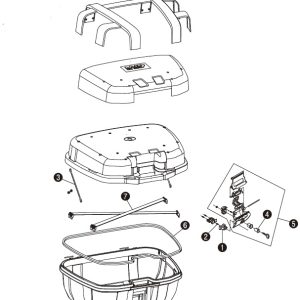 GIVI Z641N52M ÇANTA KİLİT MEKANİZMASI GRİ ANAHTARLI TRK52