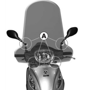 GIVI A297A SYM SYMPHONY SR 125 (10-16) RÜZGAR SİPERLİK BAĞLANTISI