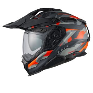NEXX X.WED 3 TRAILMANIA MAT GRİ-TURUNCU KASK