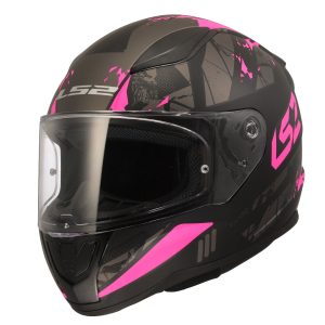 LS2 RAPID 2 PALIMNESIS MAT SİYAH-PEMBE KASK