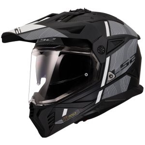 LS2 PIONEER 2 HILL MAT SİYAH-BEYAZ KASK