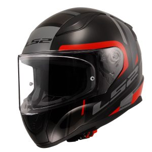 LS2 RAPID 2 CHOS SİYAH-KIRMIZI KASK