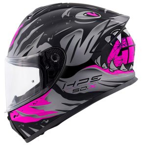 GIVI 50.X SHARKBITE MAT SİYAH-GRİ-PEMBE KASK