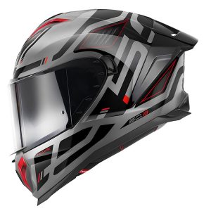 GIVI 50.3 QUASAR TITANIUM-SİYAH-KIRMIZI KASK