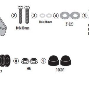 GIVI D1190KIT HONDA PCX 125 (21-24) RÜZGAR SİPERLİK BAĞLANTISI