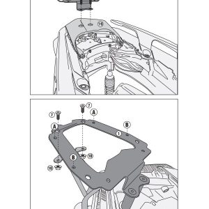 KAPPA KR2136 YAMAHA X-MAX 125-250 (18-22) - X-MAX 300 (17-22) ARKA ÇANTA TAŞIYICI