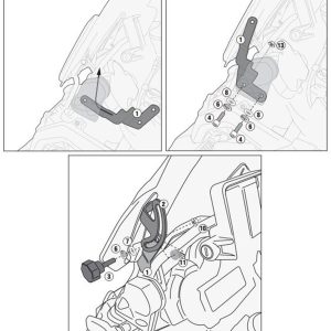 KAPPA D5108KITK BMW R 1200 GS (13-18) R 1200 GS ADVENTURE (14-18) RÜZGAR SİPERLİK BAĞLANTISI