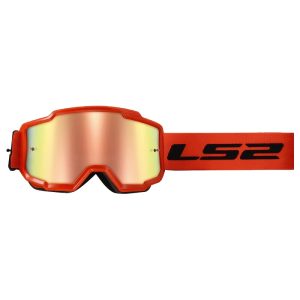LS2 CHARGER GOGGLES MOTOKROS GÖZLÜK (IRIDIUM CAMLI) NEON TURUNCU