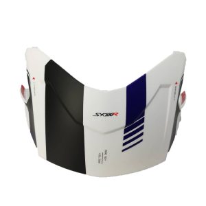 NEXX SX.100R GRIDLINE MAT BEYAZ-MAVİ KASK ARKA SPOILER