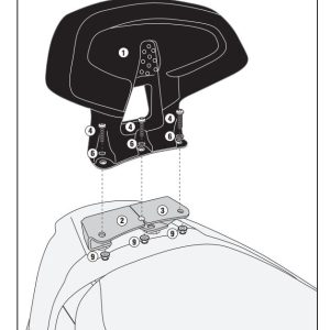 KAPPA KTB6107A KYMCO DOWNTOWN ABS 125I / 350I (15-24) SISSYBAR