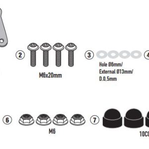 KAPPA A2157AK YAMAHA MT-07 (21-24) RÜZGAR SİPERLİK BAĞLANTISI