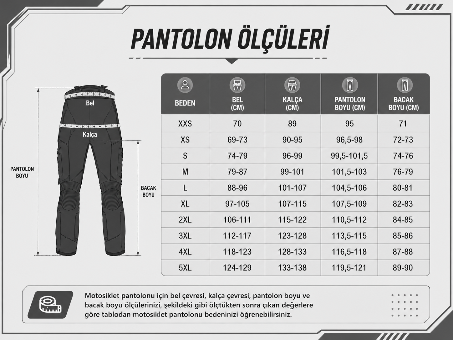 Beden Tablosu