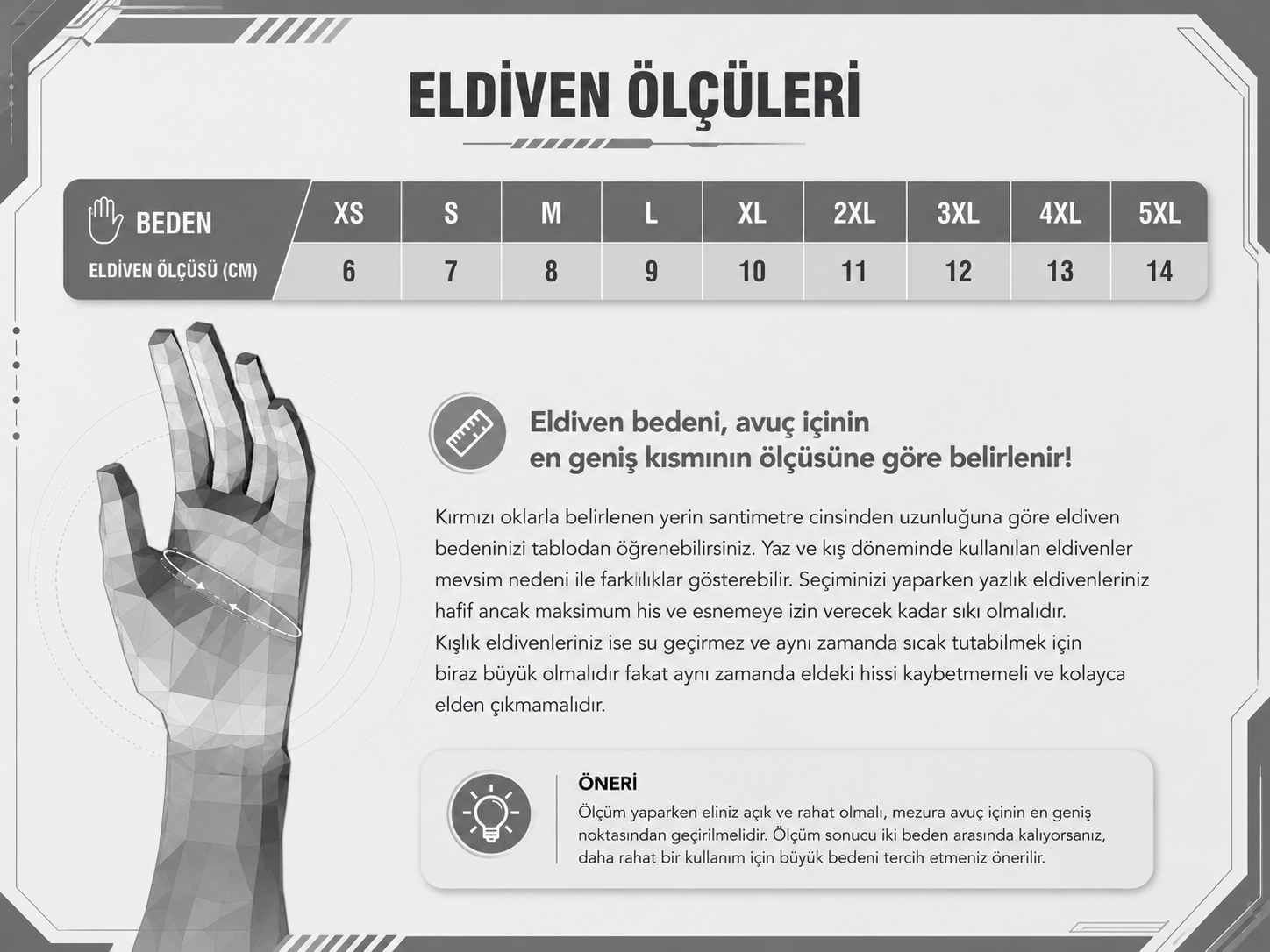 Beden Tablosu