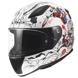 LS2 RAPID 2 CRAZY CLOWN MAT BEYAZ KASK