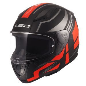 LS2 RAPID 2 PEDESTRIAN MAT SİYAH-KIRMIZI-GRİ KASK